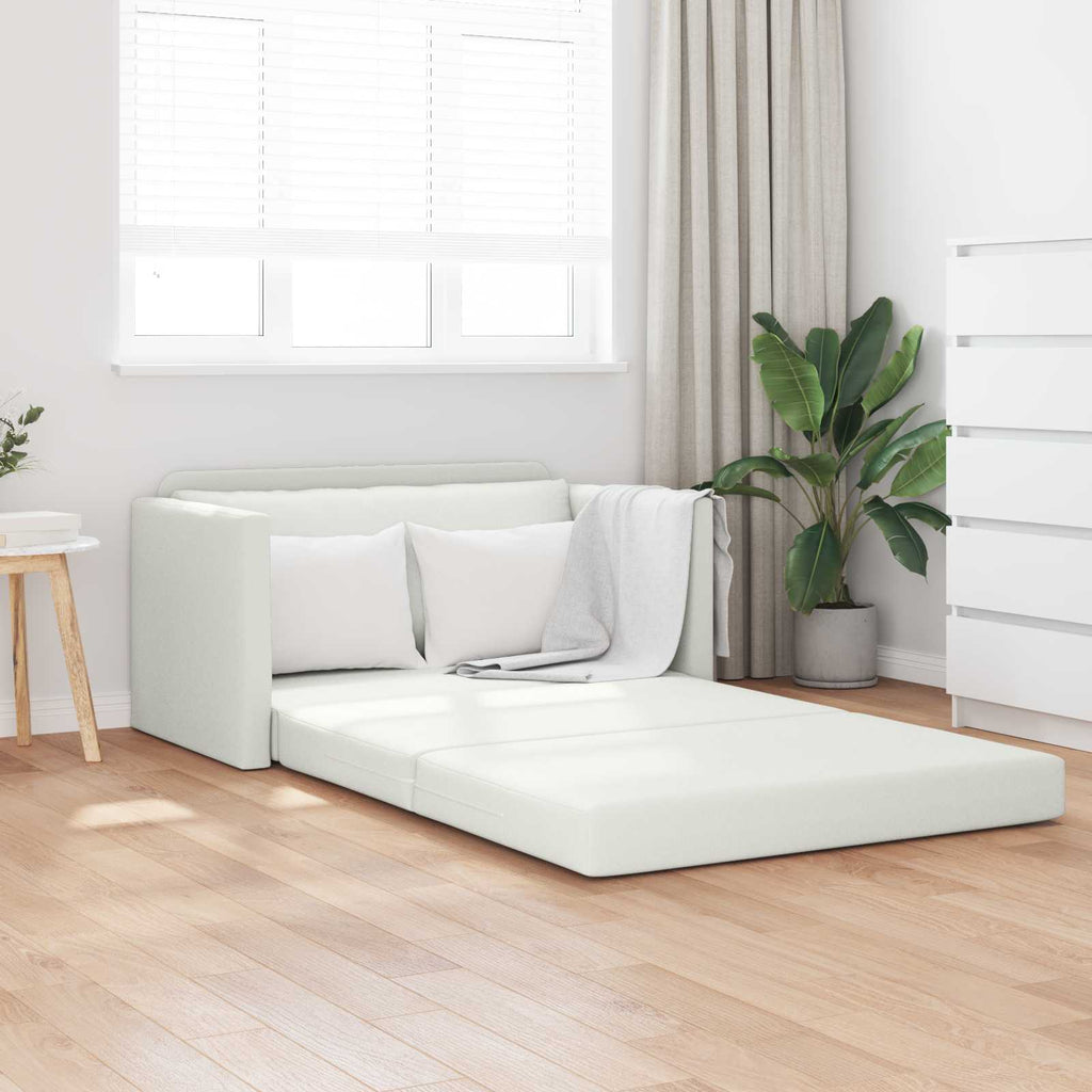 vidaXL Sofa Bed Biały 124 x 71 x 78 cm Sztuczna skóra