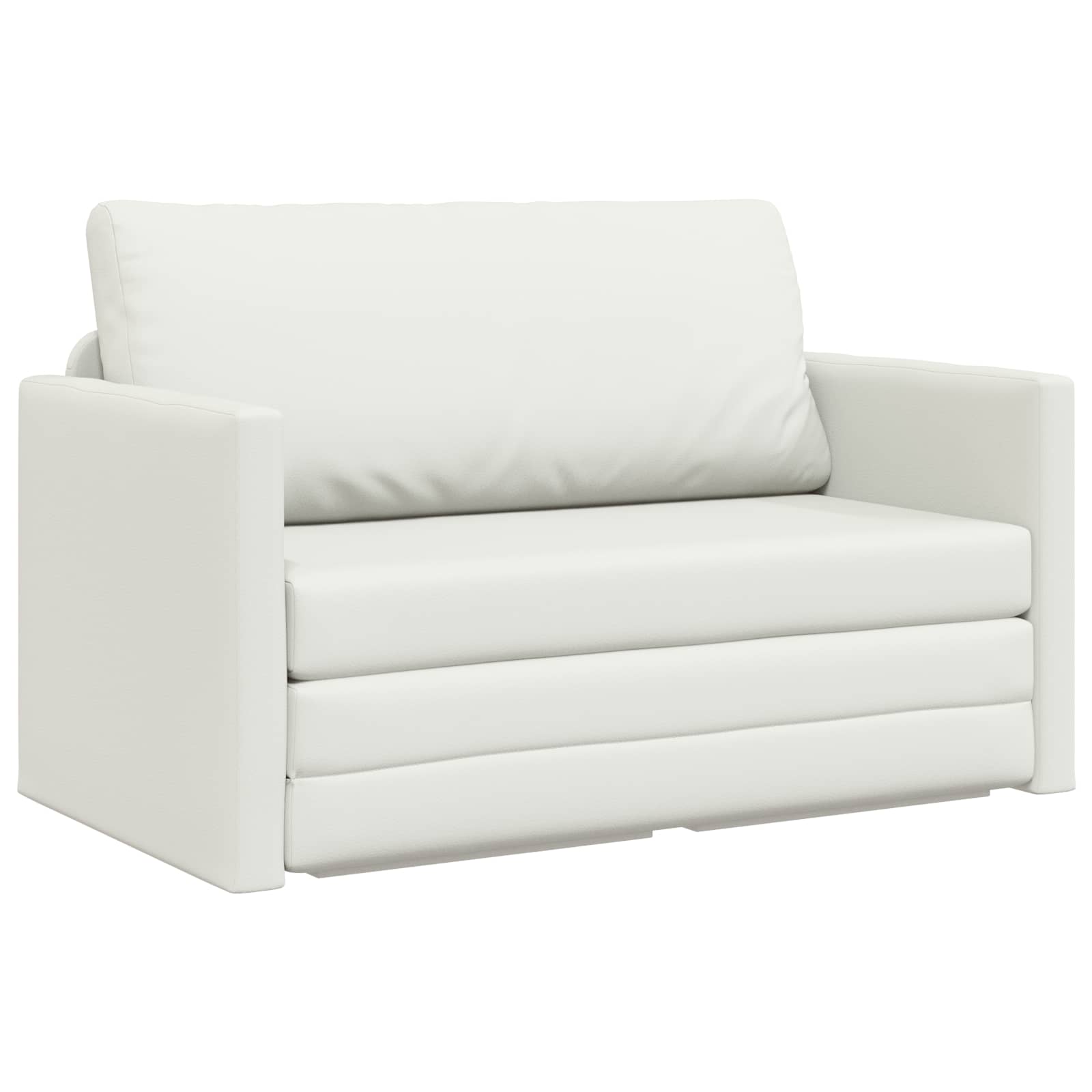 vidaXL Sofa Bed Biały 124 x 71 x 78 cm Sztuczna skóra