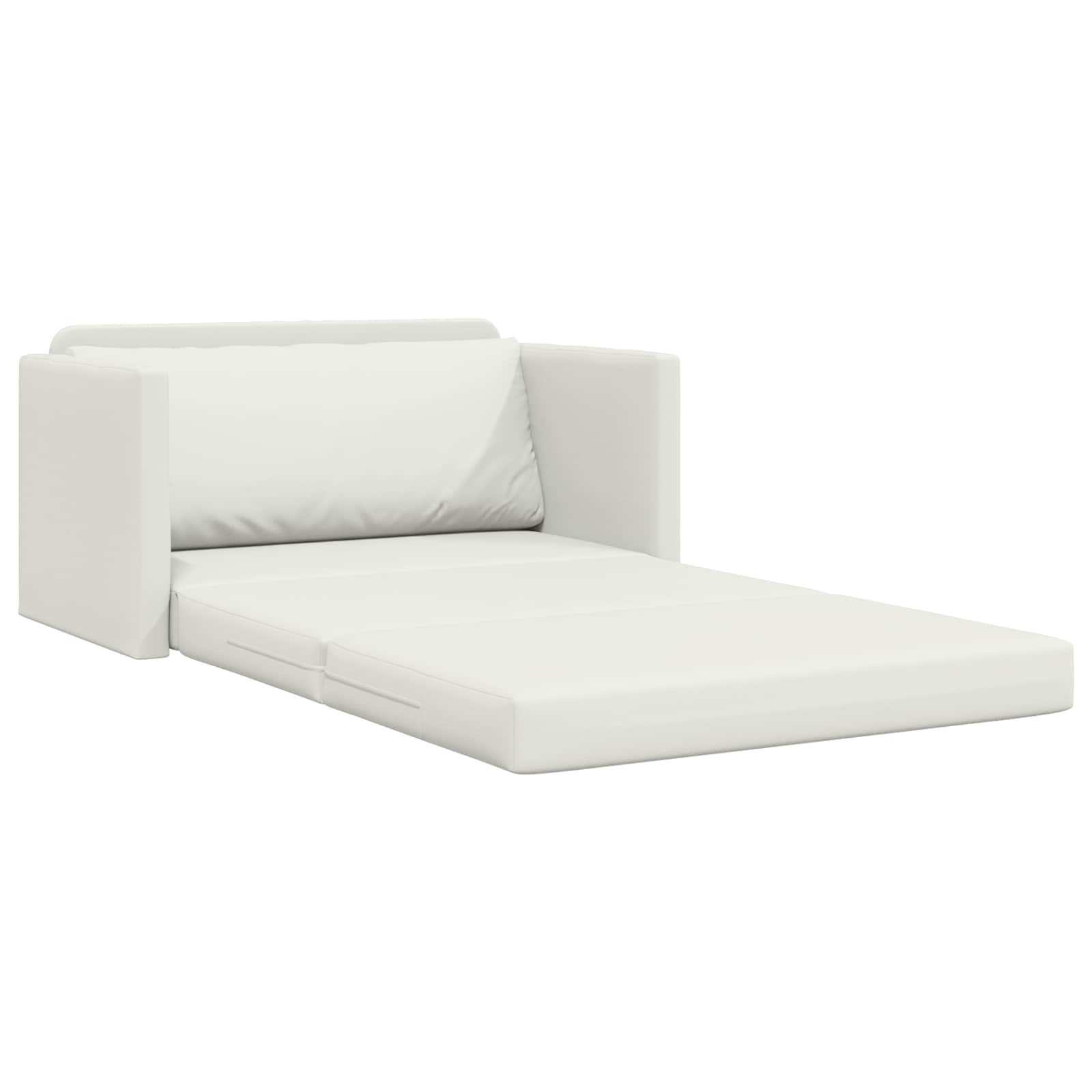 vidaXL Sofa Bed Biały 124 x 71 x 78 cm Sztuczna skóra