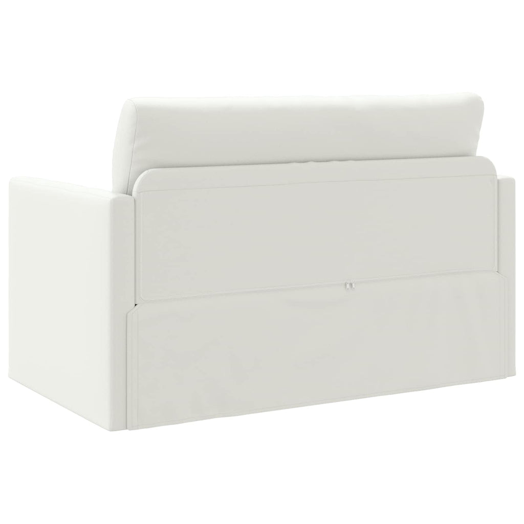 vidaXL Sofa Bed Biały 124 x 71 x 78 cm Sztuczna skóra