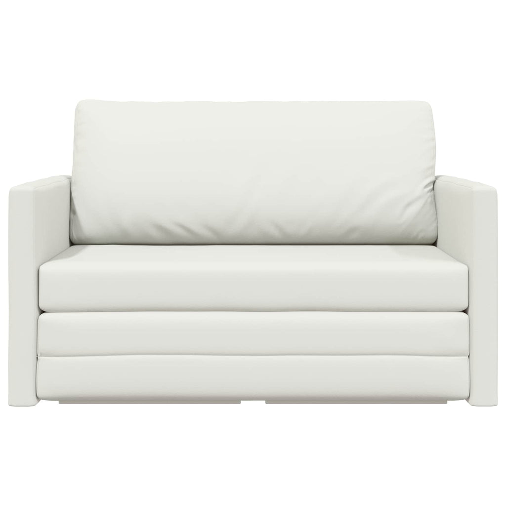 vidaXL Sofa Bed Biały 124 x 71 x 78 cm Sztuczna skóra