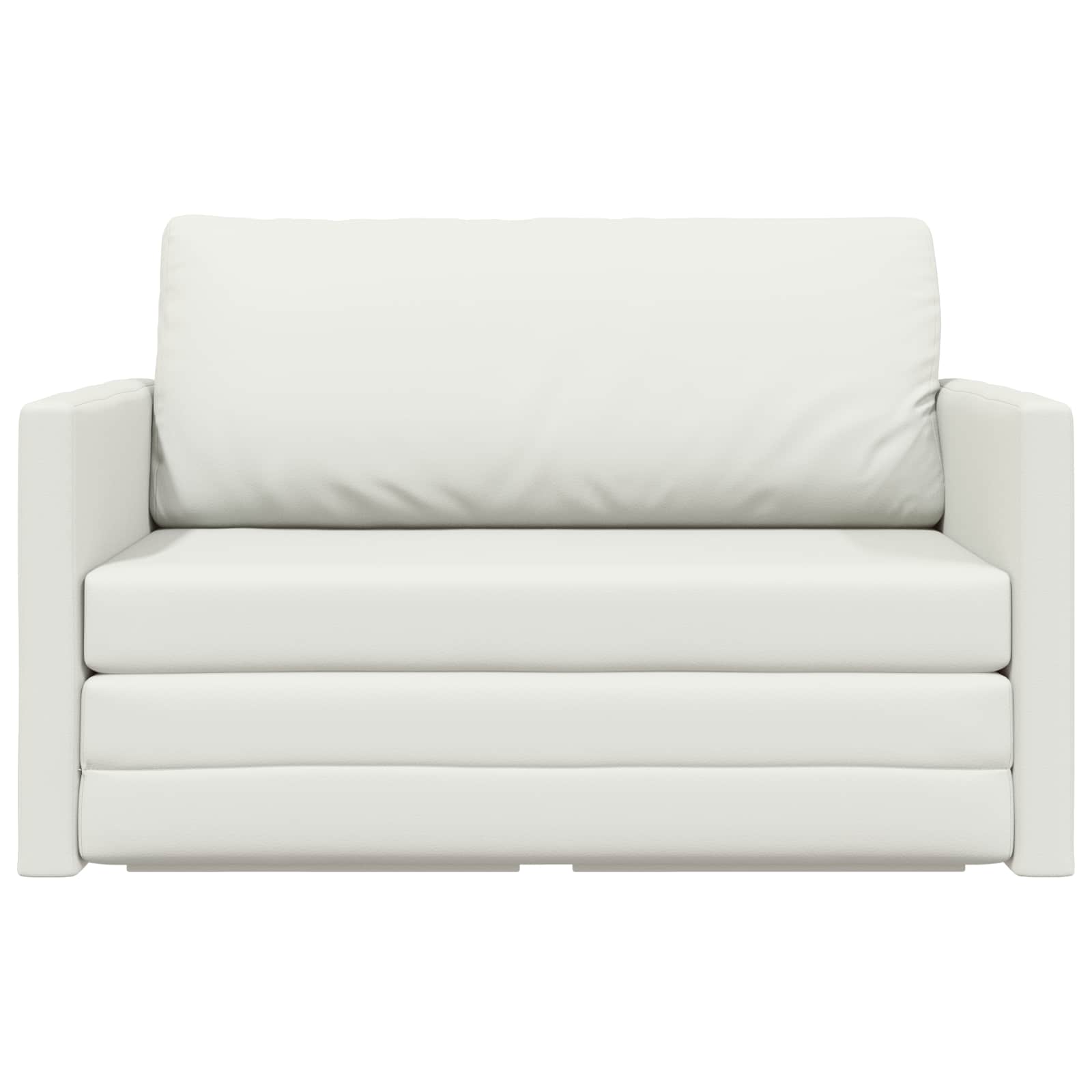 vidaXL Sofa Bed Biały 124 x 71 x 78 cm Sztuczna skóra