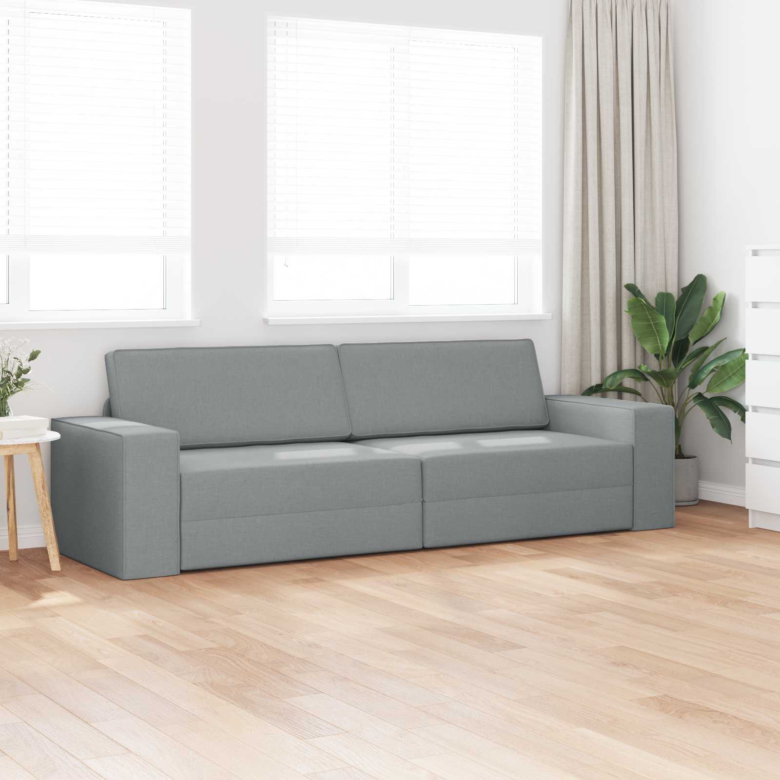 vidaXL Sofa Bed Jasnoszary 245 x 78 x 77 cm tkanina