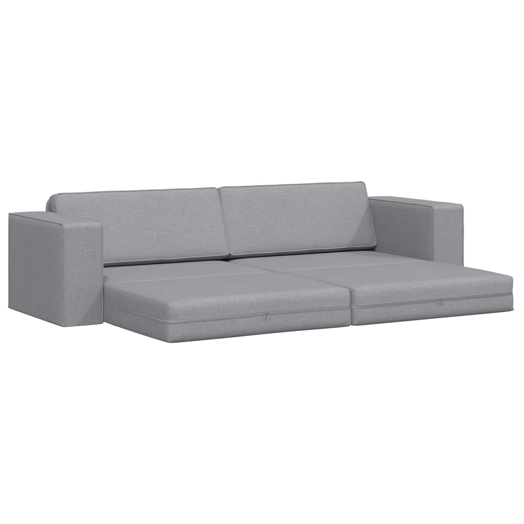 vidaXL Sofa Bed Jasnoszary 245 x 78 x 77 cm tkanina