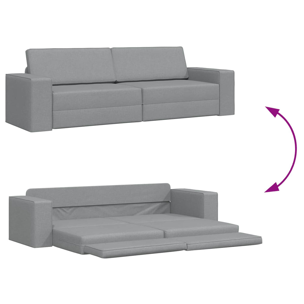 vidaXL Sofa Bed Jasnoszary 245 x 78 x 77 cm tkanina