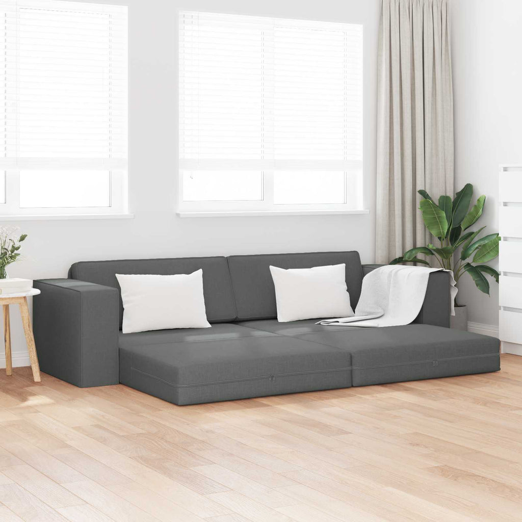 vidaXL Sofa Bed Ciemnoszary 245 x 78 x 77 cm tkanina