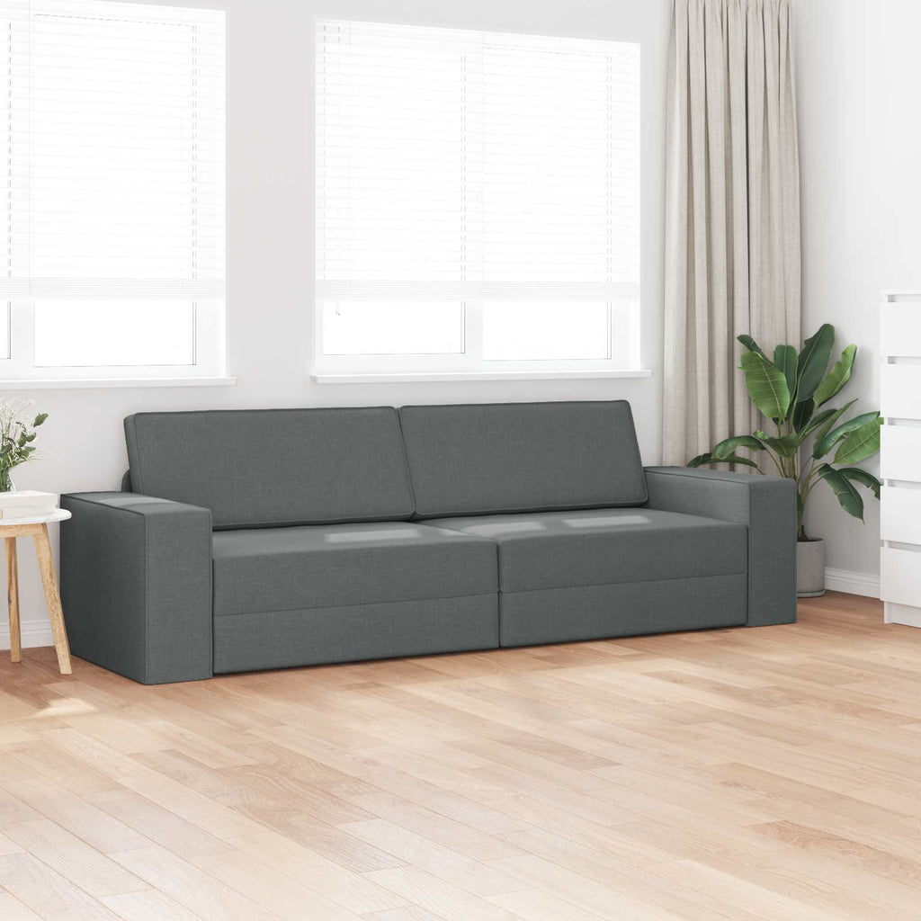 vidaXL Sofa Bed Ciemnoszary 245 x 78 x 77 cm tkanina