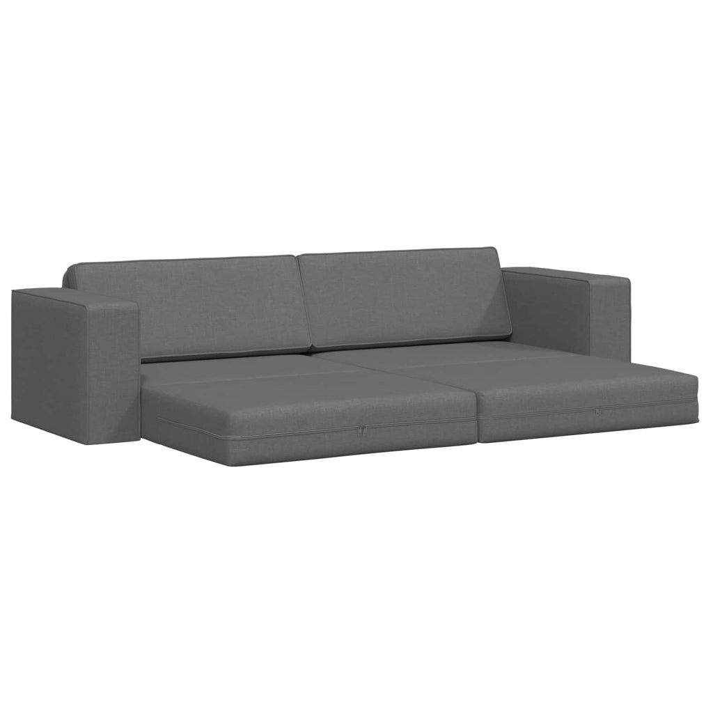 vidaXL Sofa Bed Ciemnoszary 245 x 78 x 77 cm tkanina
