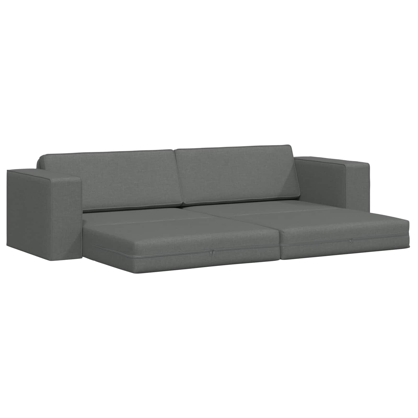 vidaXL Sofa Bed Ciemnoszary 245 x 78 x 77 cm tkanina