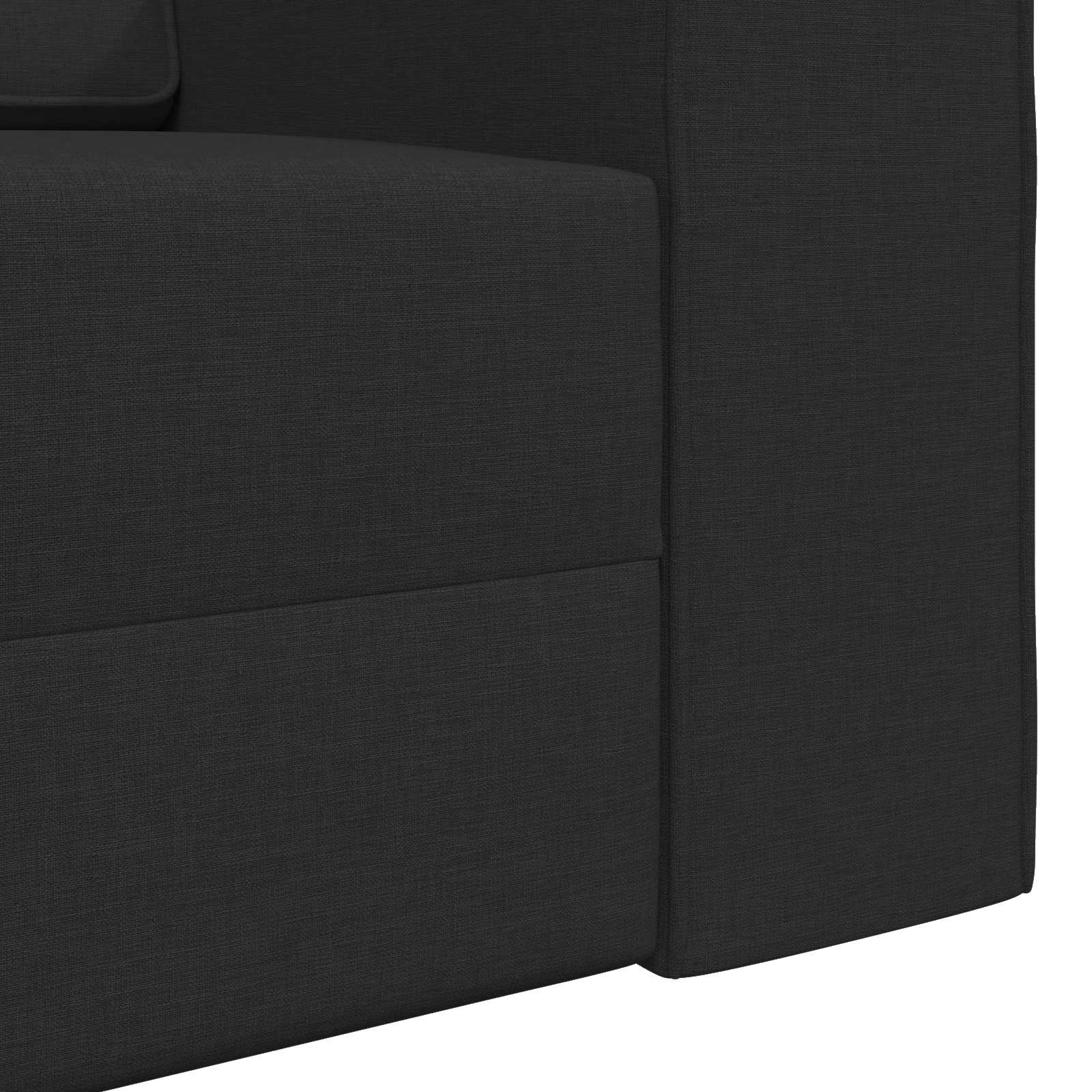 vidaXL Sofa Bed Czarny 245 x 78 x 77 cm tkanina