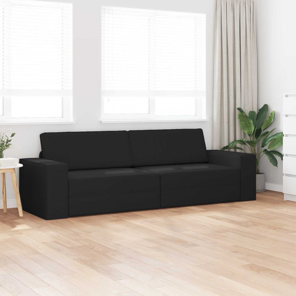 vidaXL Sofa Bed Czarny 245 x 78 x 77 cm tkanina