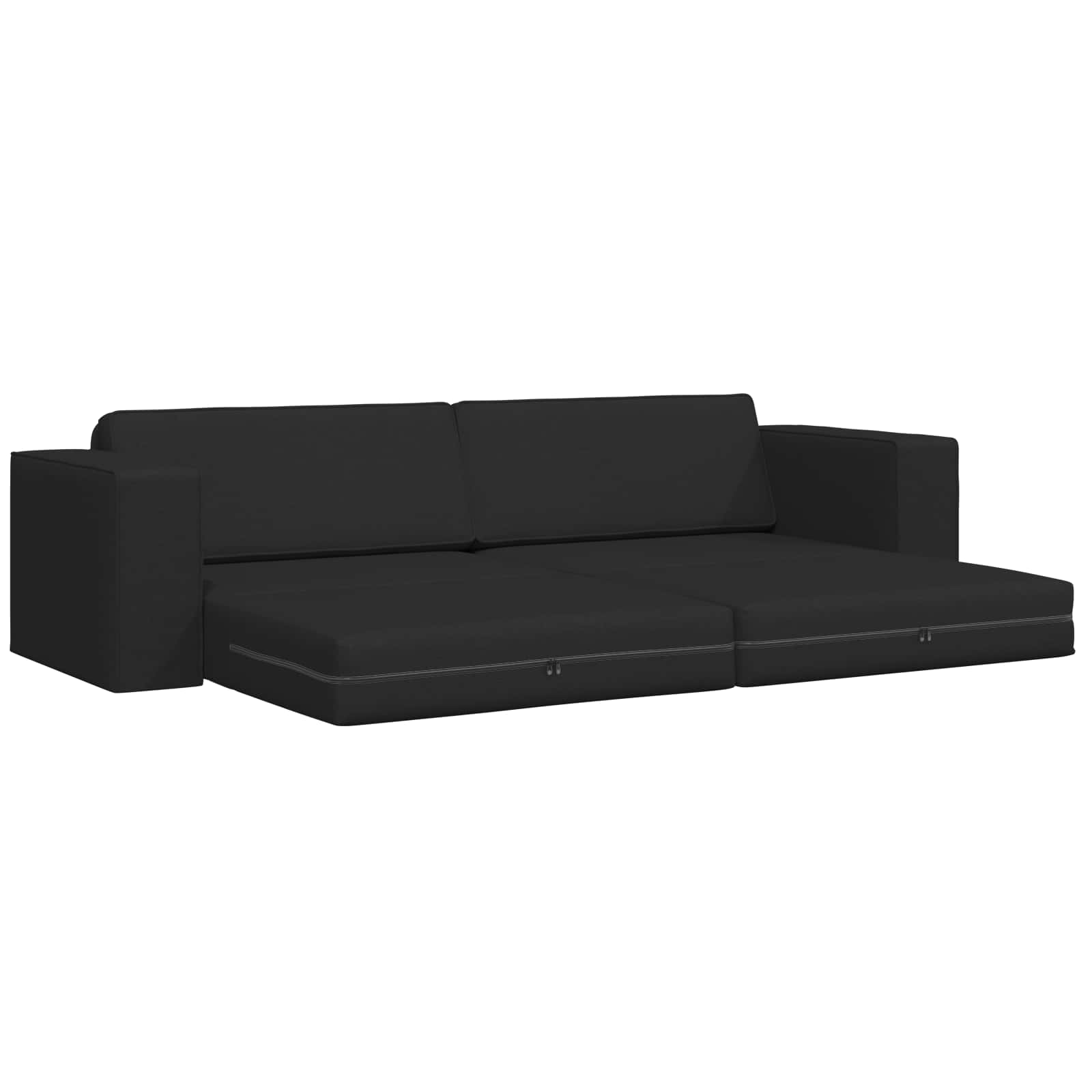 vidaXL Sofa Bed Czarny 245 x 78 x 77 cm tkanina