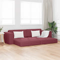 vidaXL Sofa Bed Czerwone wino 245 x 78 x 77 cm tkanina