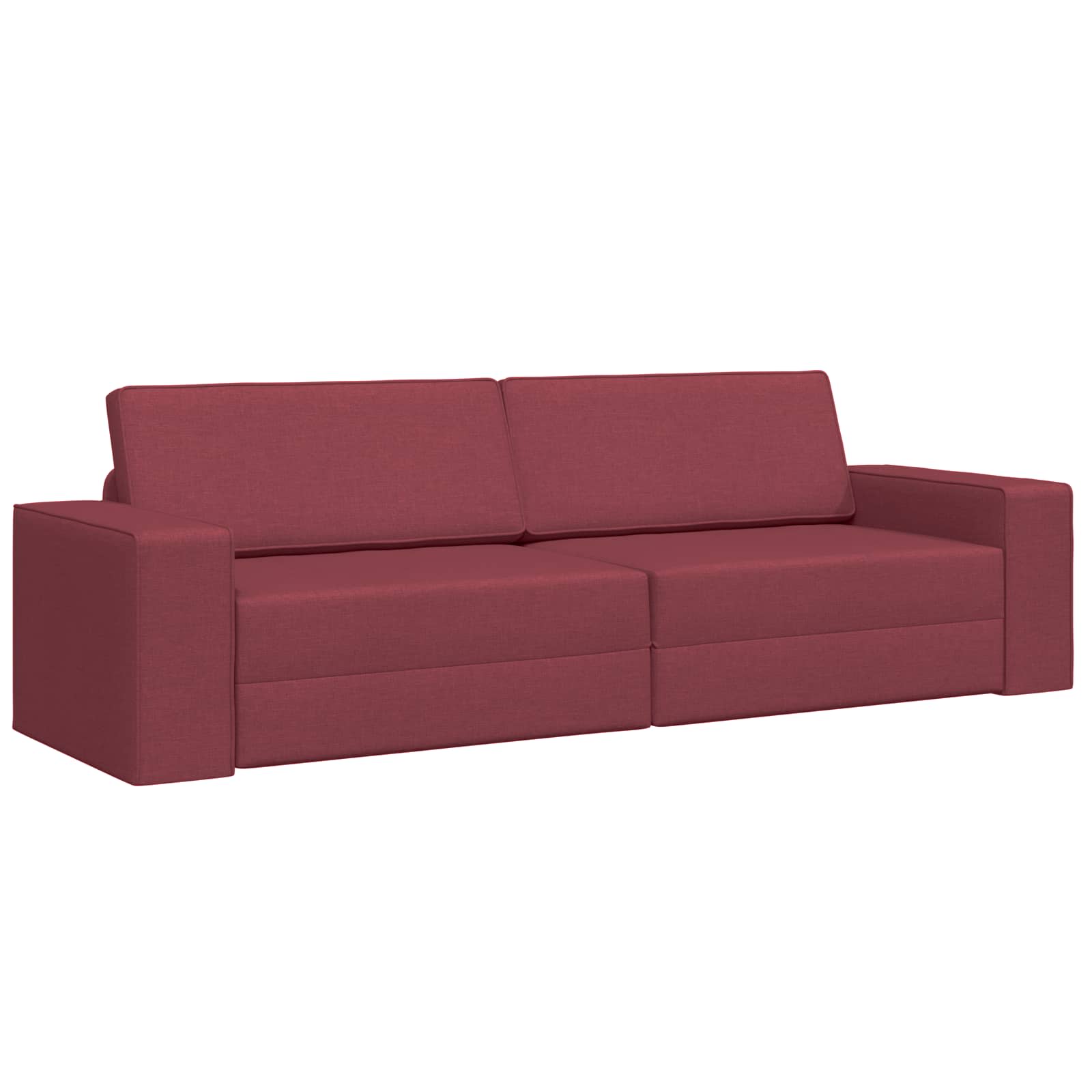 vidaXL Sofa Bed Czerwone wino 245 x 78 x 77 cm tkanina