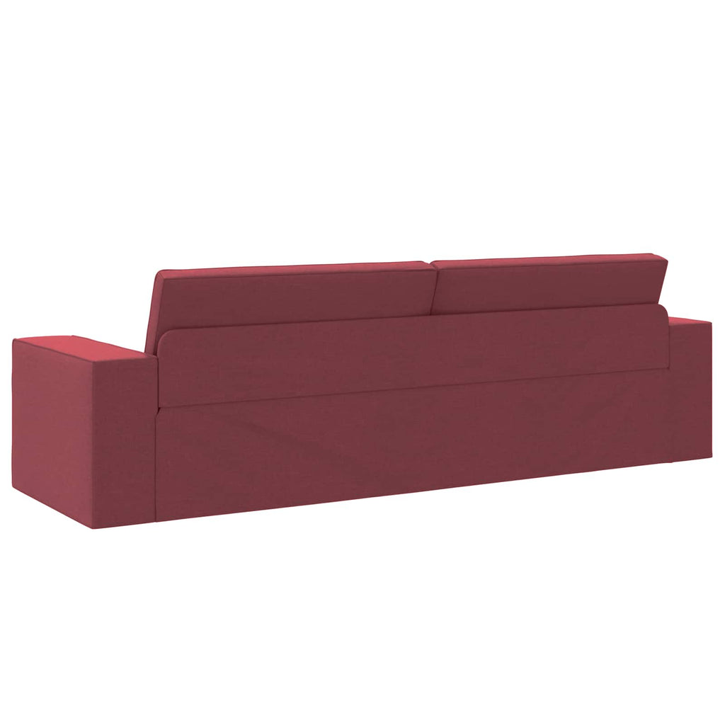vidaXL Sofa Bed Czerwone wino 245 x 78 x 77 cm tkanina
