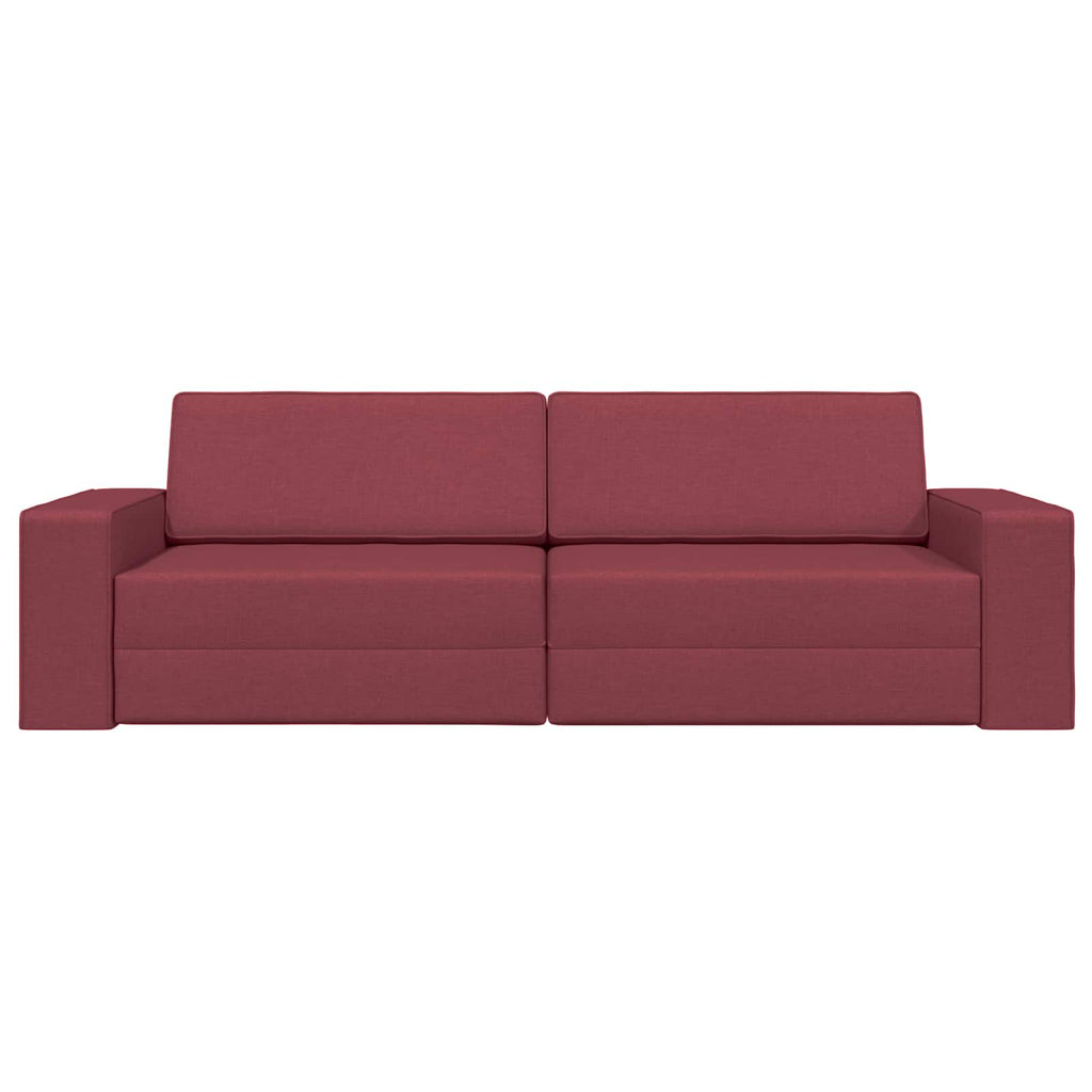 vidaXL Sofa Bed Czerwone wino 245 x 78 x 77 cm tkanina