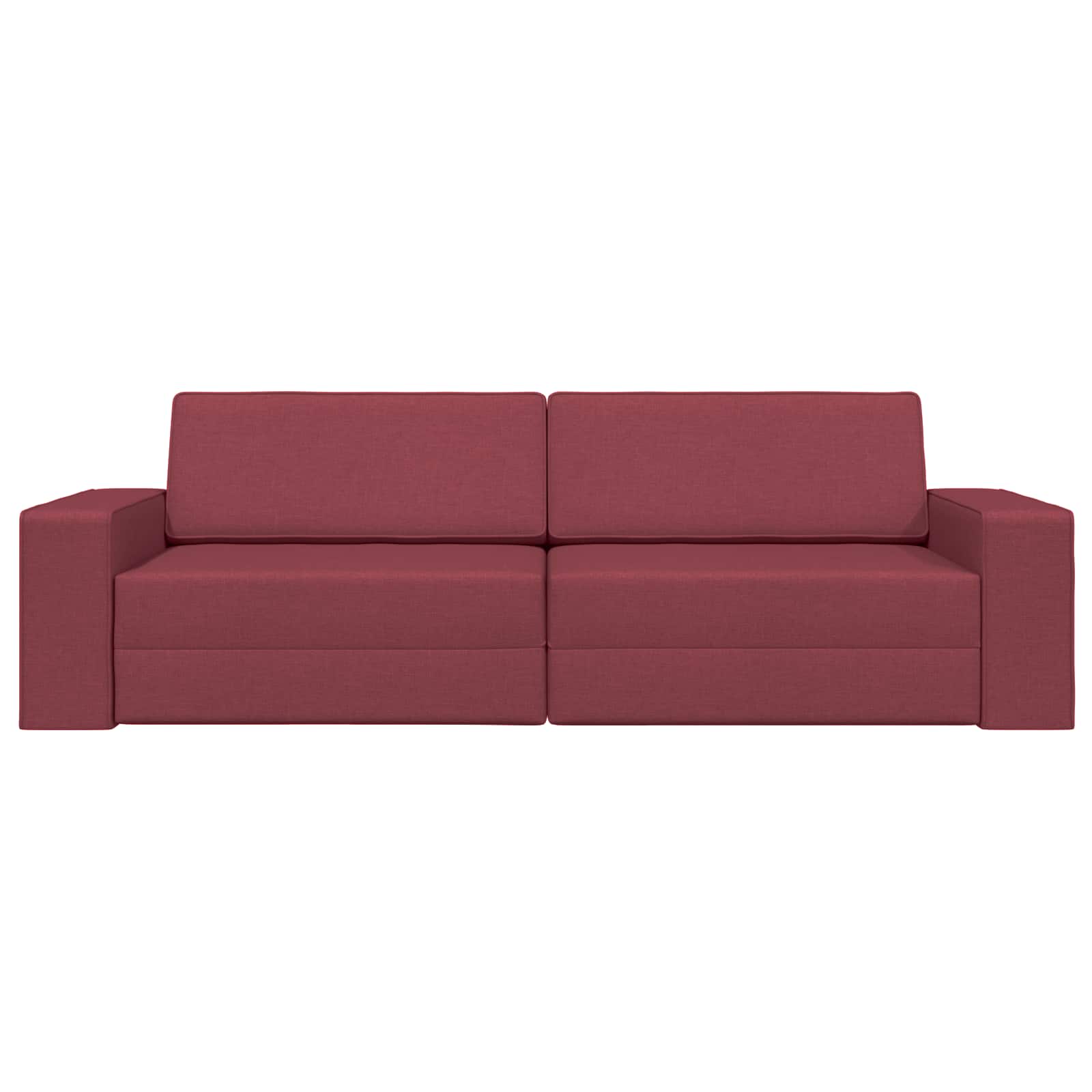 vidaXL Sofa Bed Czerwone wino 245 x 78 x 77 cm tkanina