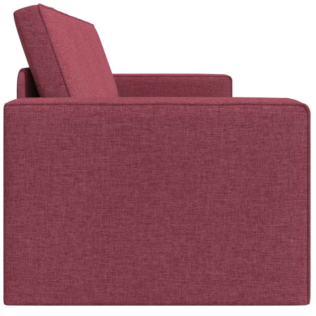vidaXL Sofa Bed Czerwone wino 245 x 78 x 77 cm tkanina