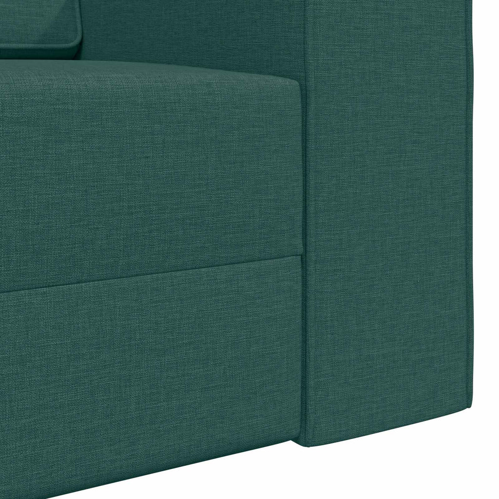 vidaXL Sofa Bed Ciemna zieleń 245 x 78 x 77 cm tkanina