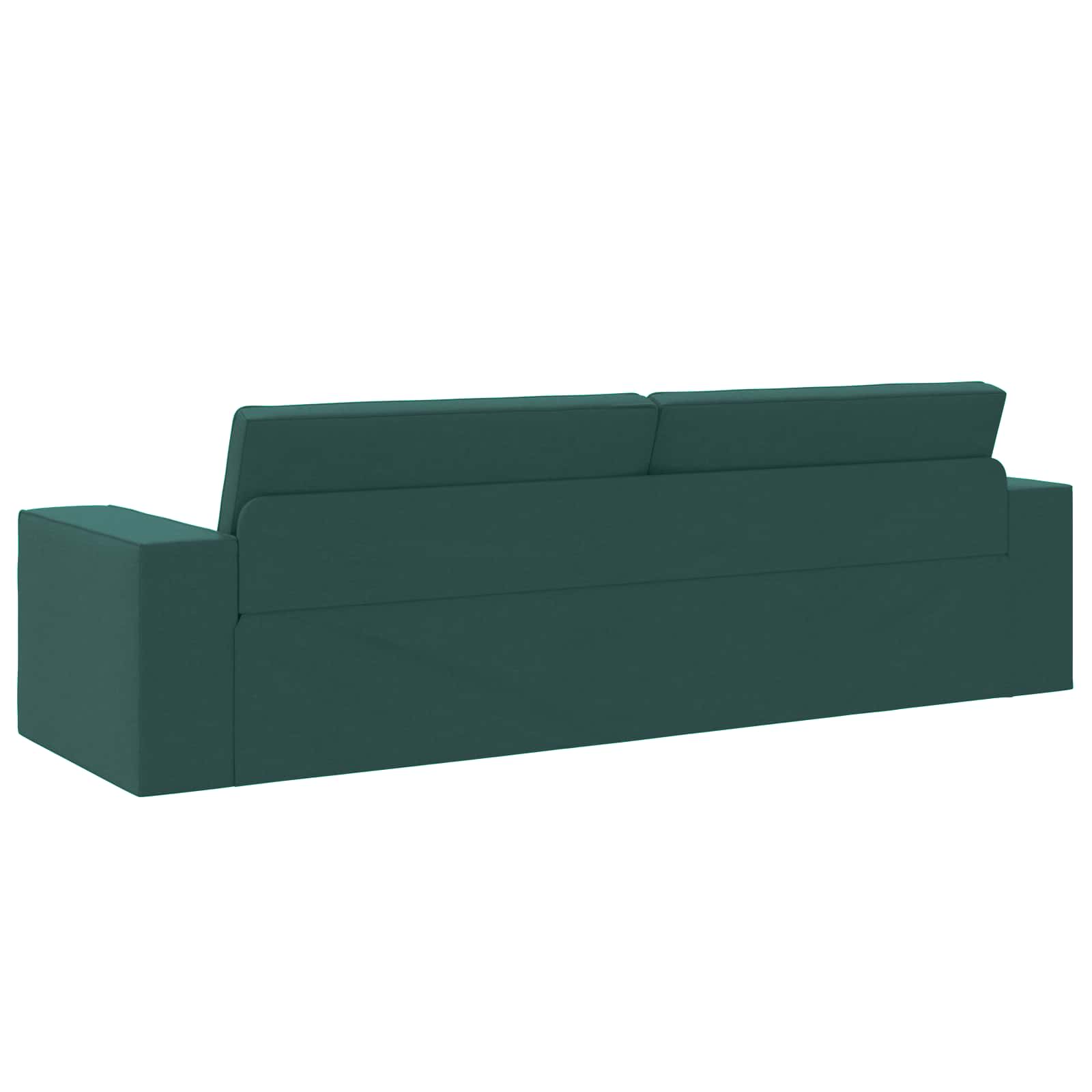 vidaXL Sofa Bed Ciemna zieleń 245 x 78 x 77 cm tkanina