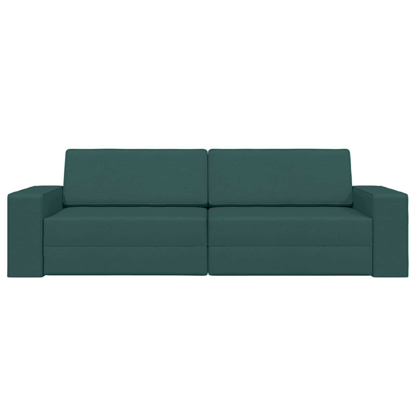 vidaXL Sofa Bed Ciemna zieleń 245 x 78 x 77 cm tkanina