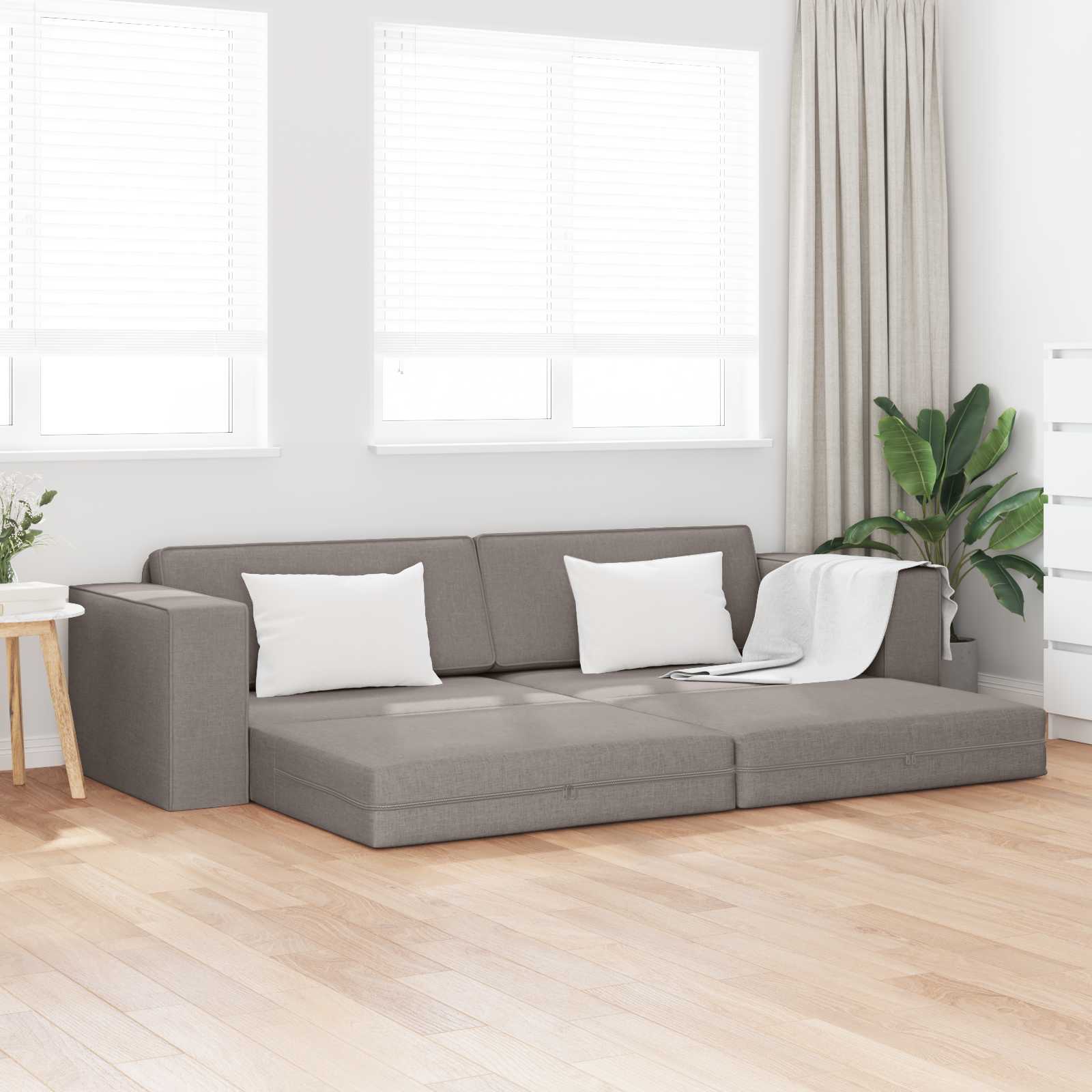 vidaXL Sofa Bed Ciemnoszary 245 x 78 x 77 cm tkanina