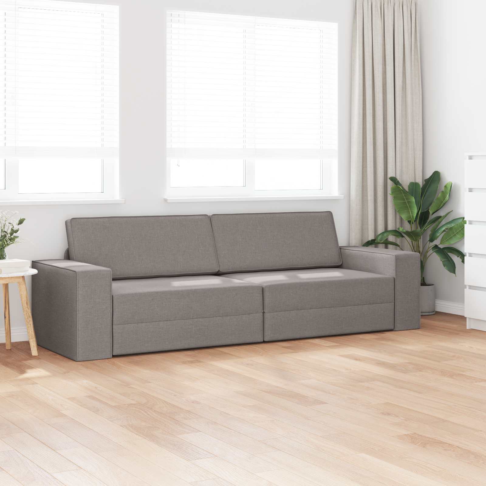 vidaXL Sofa Bed Ciemnoszary 245 x 78 x 77 cm tkanina
