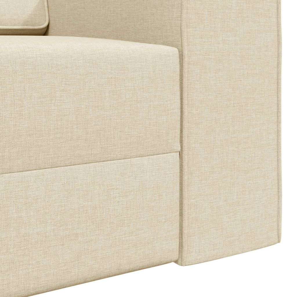 vidaXL Sofa Bed Kremowy 245 x 78 x 77 cm tkanina
