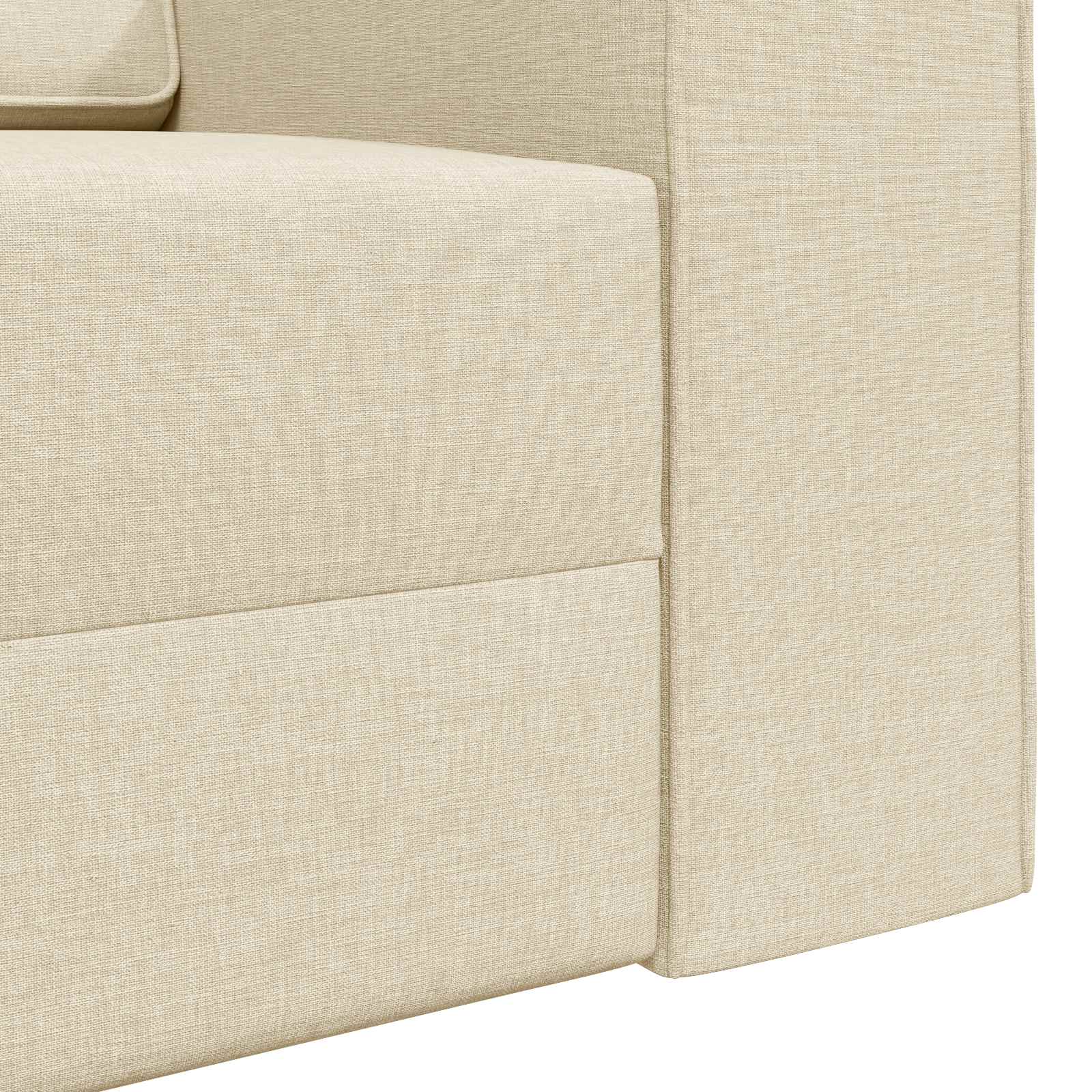 vidaXL Sofa Bed Kremowy 245 x 78 x 77 cm tkanina