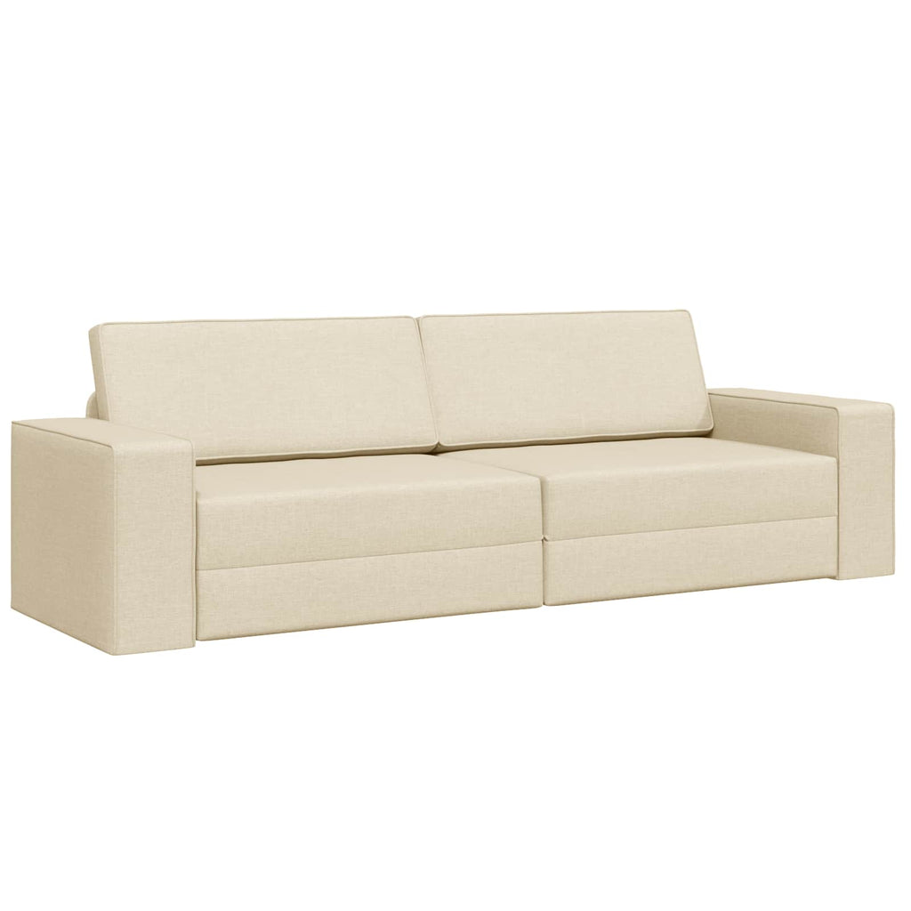 vidaXL Sofa Bed Kremowy 245 x 78 x 77 cm tkanina