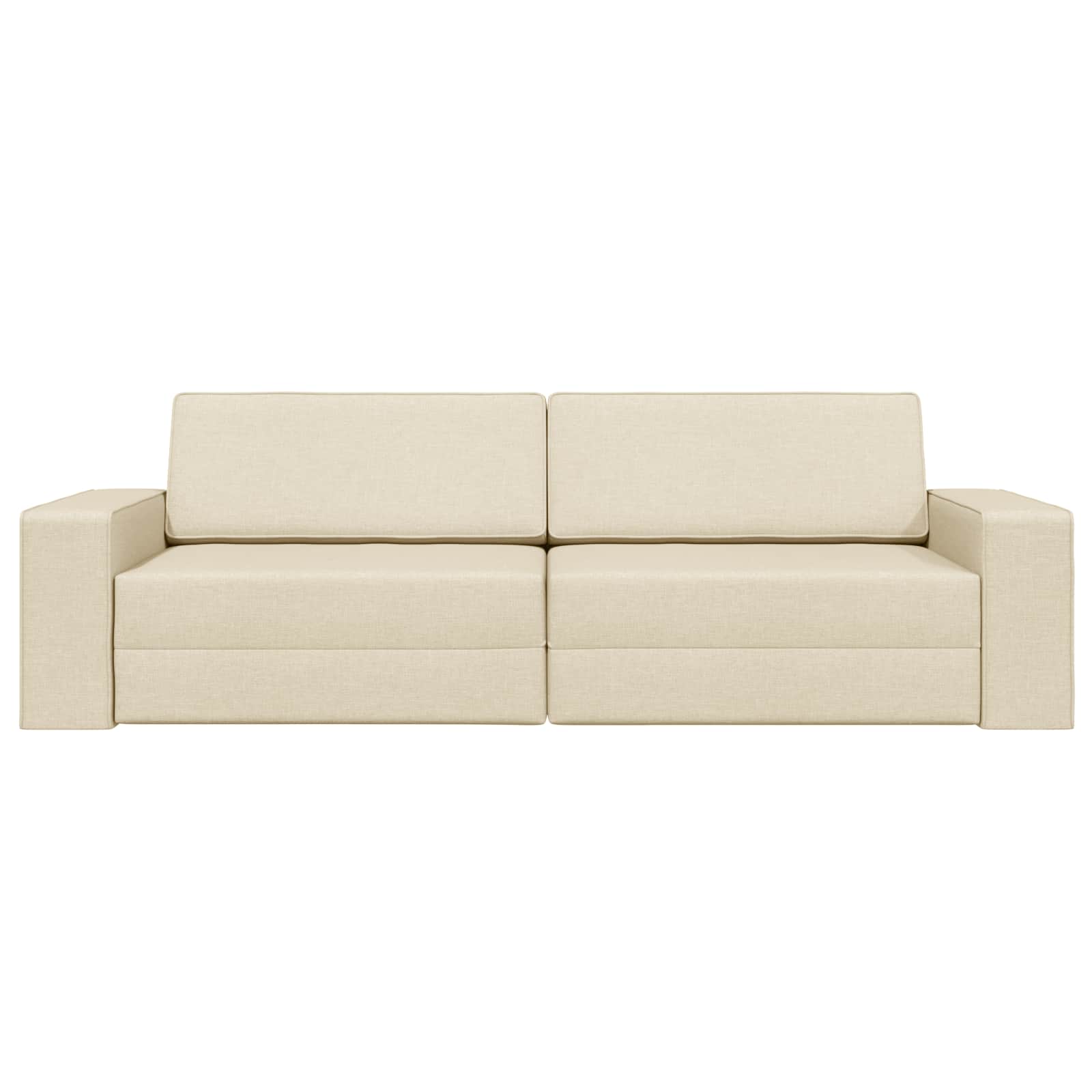 vidaXL Sofa Bed Kremowy 245 x 78 x 77 cm tkanina