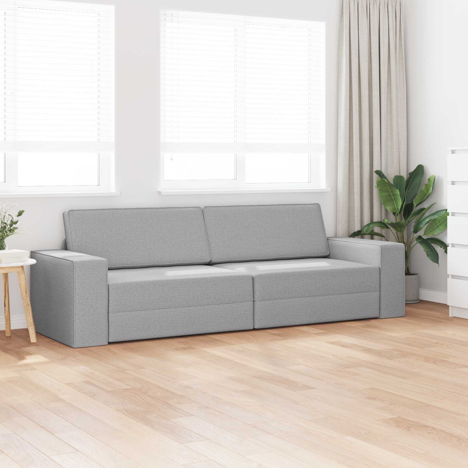 vidaXL Sofa Bed Szary chmur 245 x 78 x 77 cm tkanina
