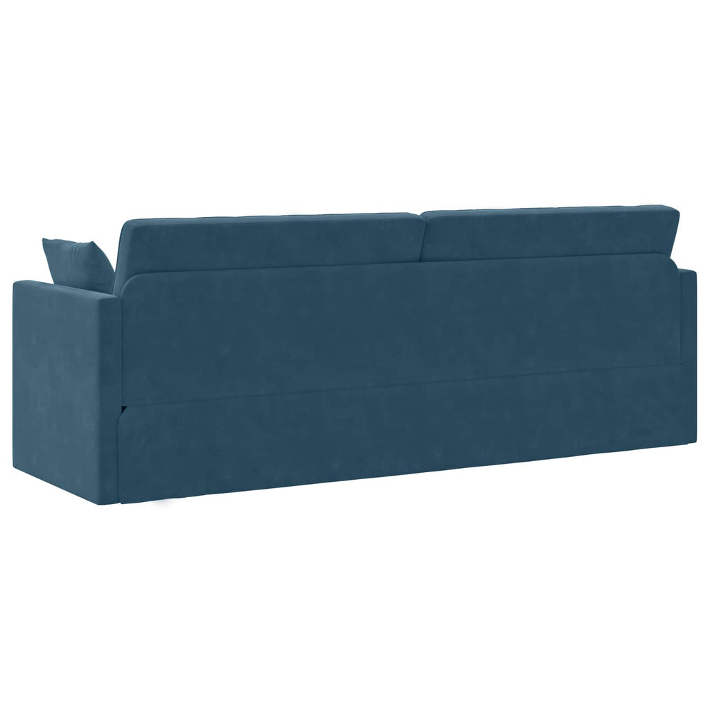 vidaXL Sofa podłogowa z funkcją spania Niebieski 213 x 70 x 77 cm