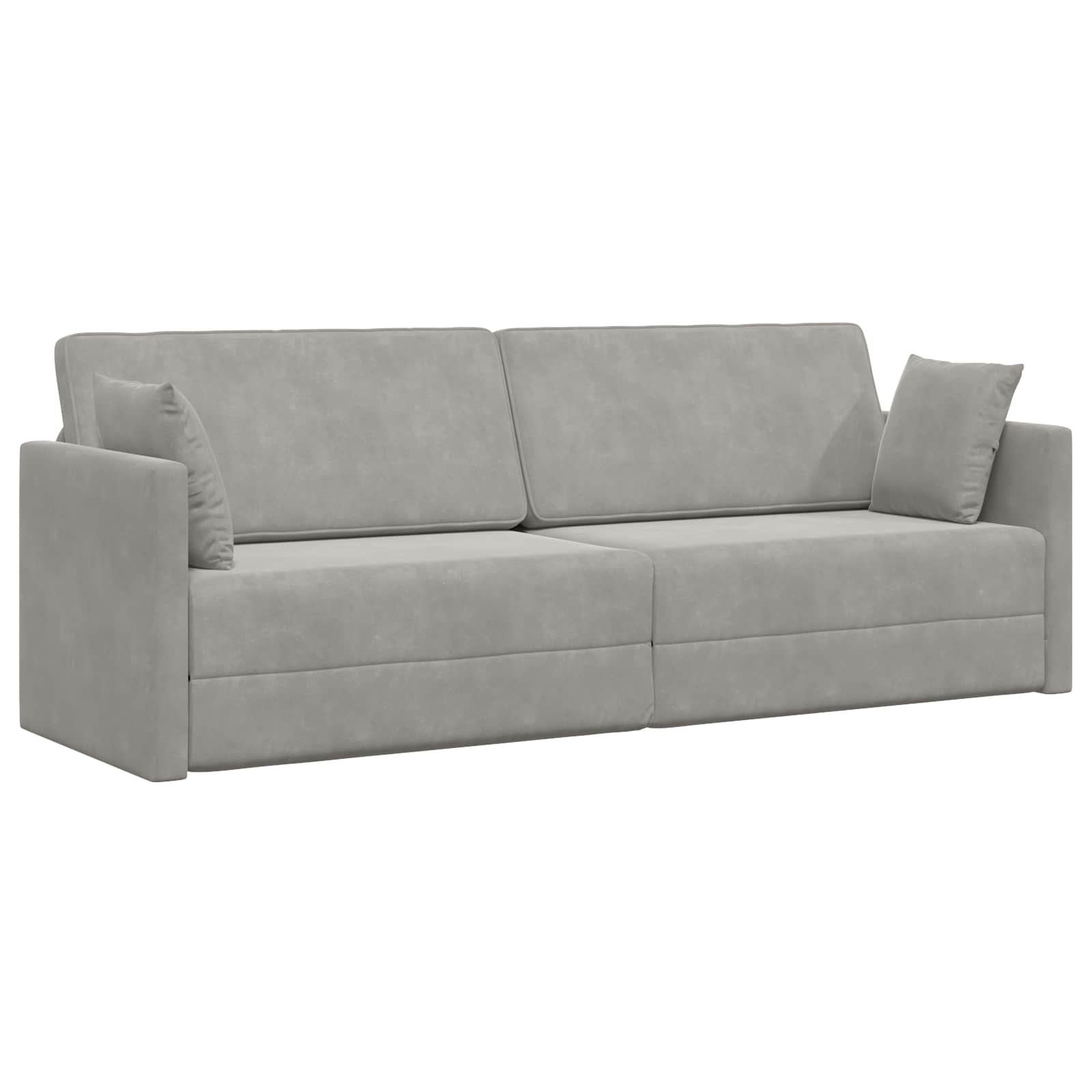 vidaXL Sofa podłogowa z funkcją spania Jasnoszary 213 x 70 x 77 cm