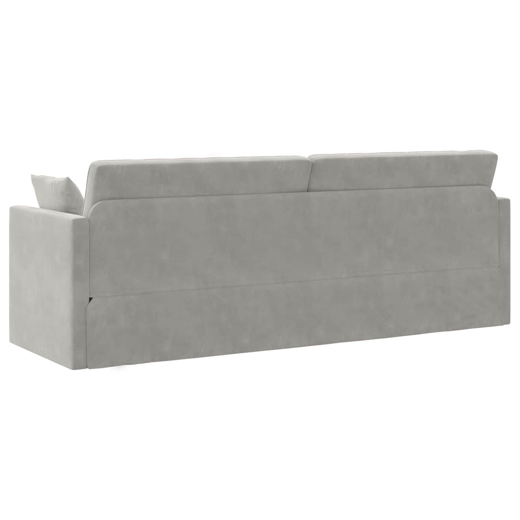 vidaXL Sofa podłogowa z funkcją spania Jasnoszary 213 x 70 x 77 cm