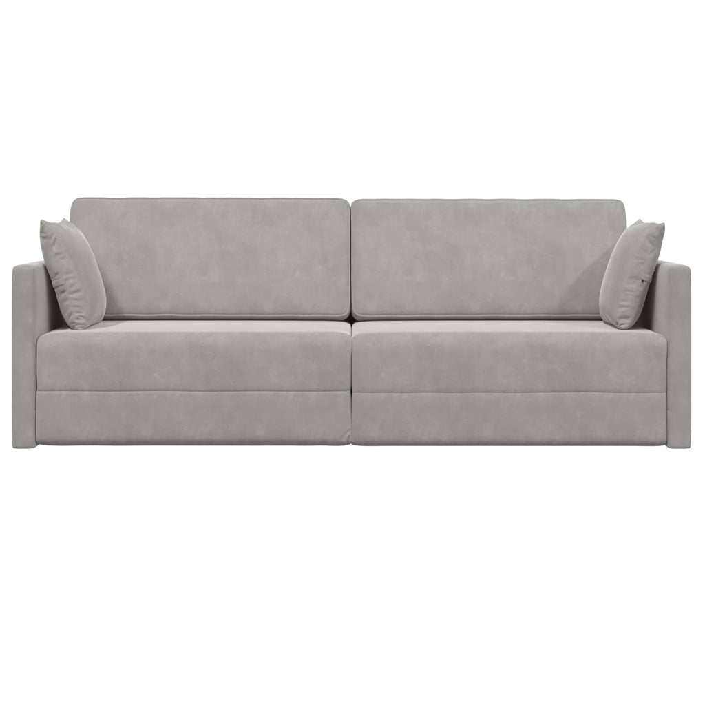 vidaXL Sofa podłogowa z funkcją spania Jasnoszary 213 x 70 x 77 cm