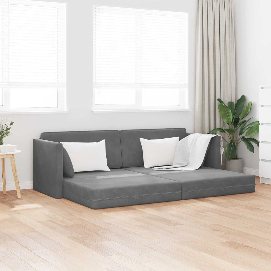 vidaXL Sofa podłogowa z funkcją spania Ciemnoszary 213 x 70 x 77 cm