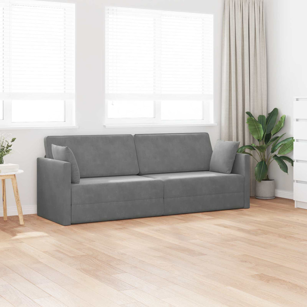 vidaXL Sofa podłogowa z funkcją spania Ciemnoszary 213 x 70 x 77 cm