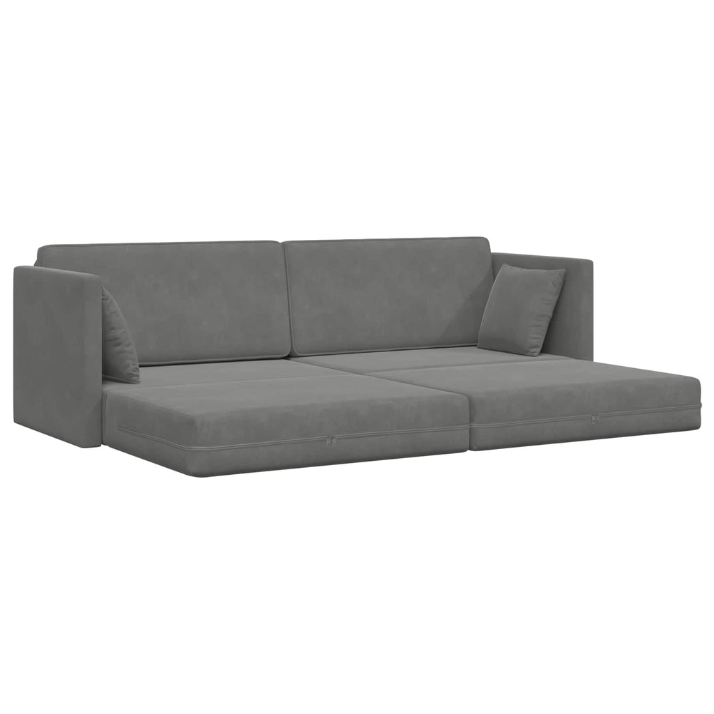 vidaXL Sofa podłogowa z funkcją spania Ciemnoszary 213 x 70 x 77 cm