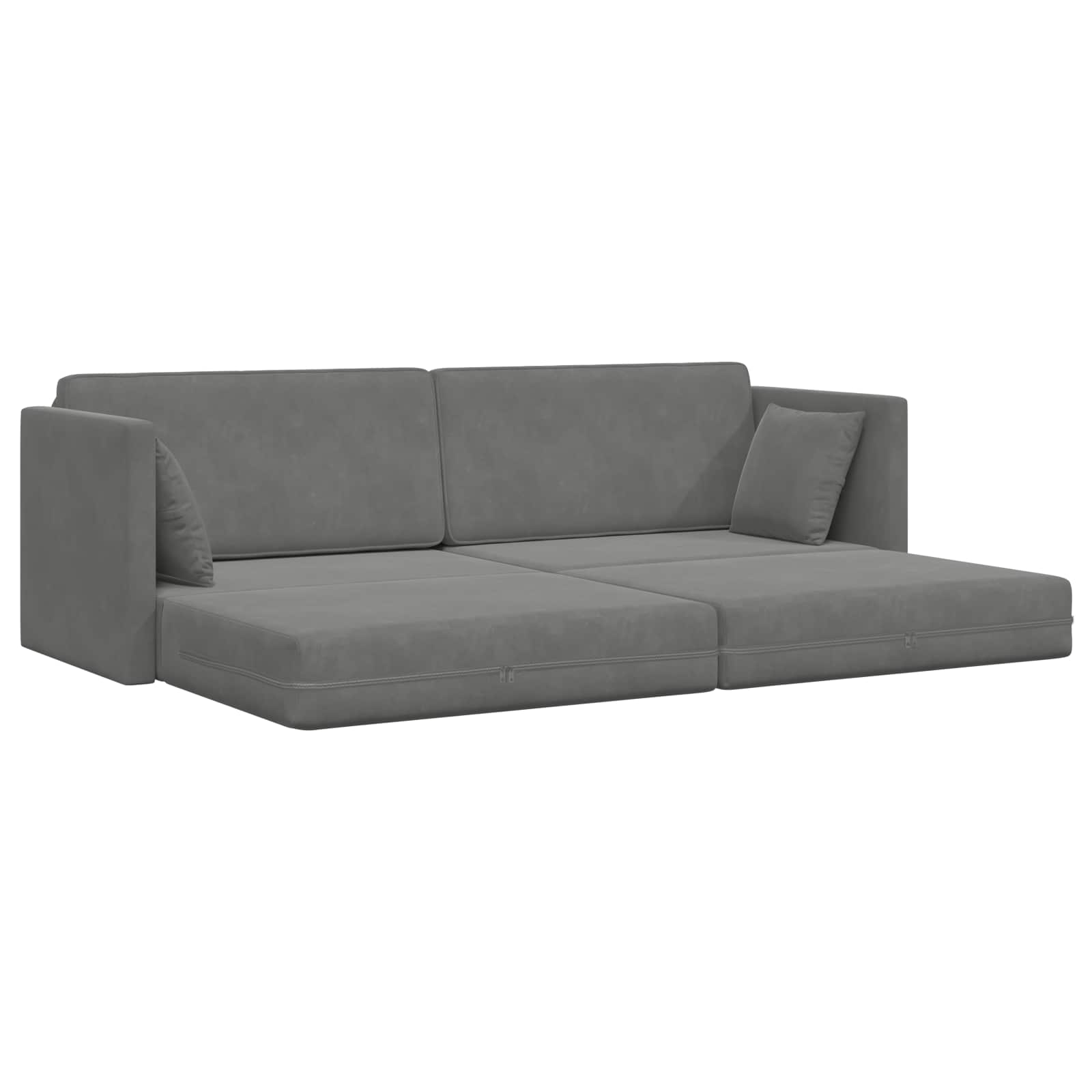 vidaXL Sofa podłogowa z funkcją spania Ciemnoszary 213 x 70 x 77 cm