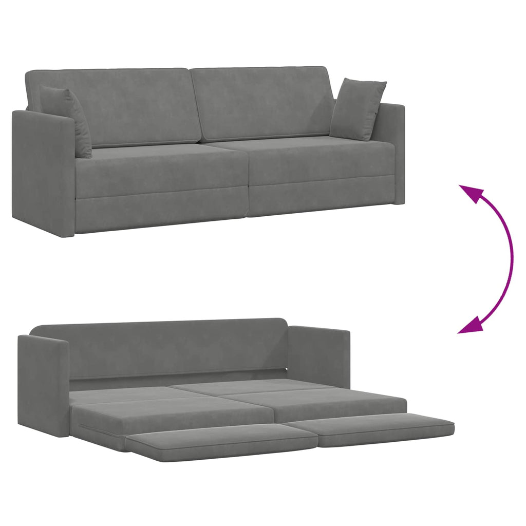 vidaXL Sofa podłogowa z funkcją spania Ciemnoszary 213 x 70 x 77 cm