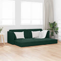 vidaXL Sofa podłogowa z funkcją spania Ciemna zieleń 213 x 70 x 77 cm