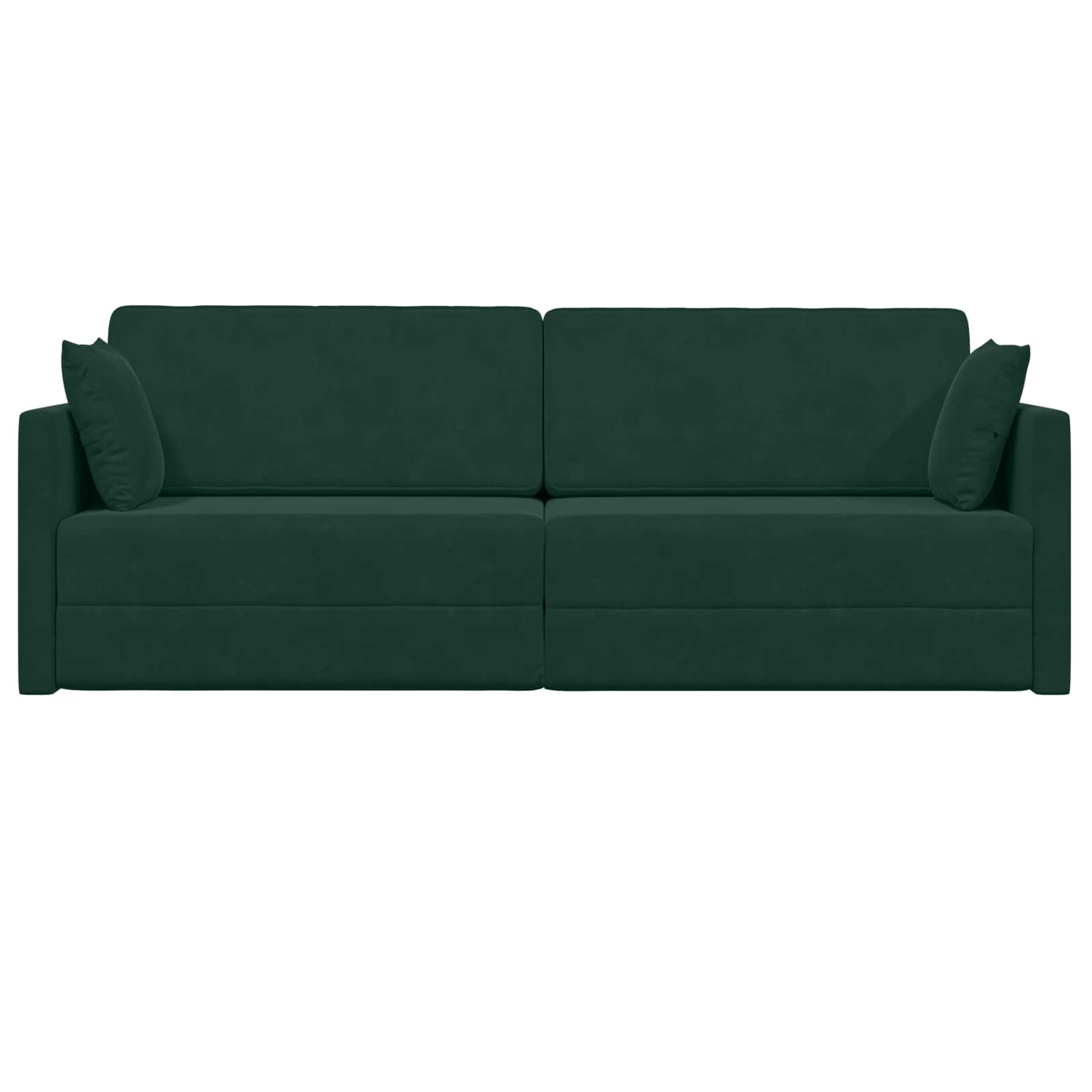 vidaXL Sofa podłogowa z funkcją spania Ciemna zieleń 213 x 70 x 77 cm