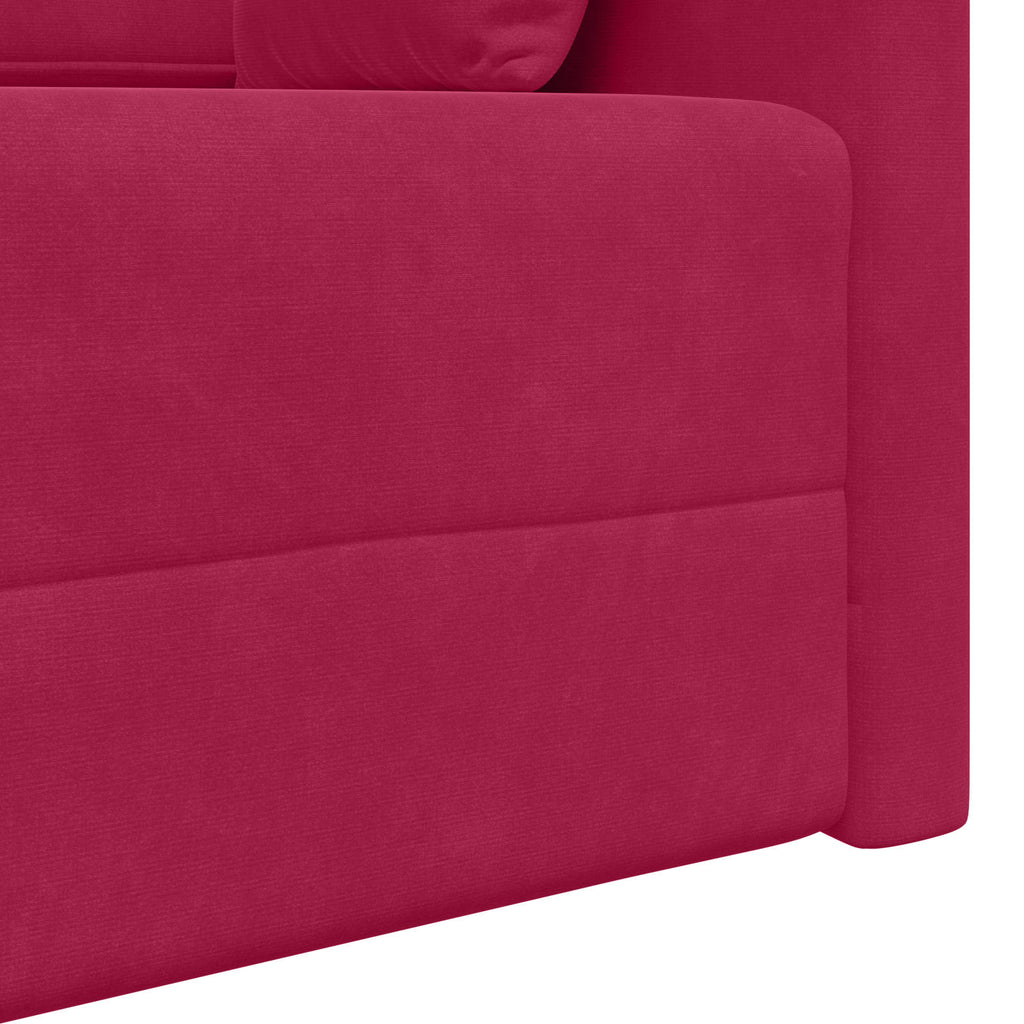 vidaXL Sofa podłogowa z funkcją spania Czerwone wino 213 x 70 x 77 cm