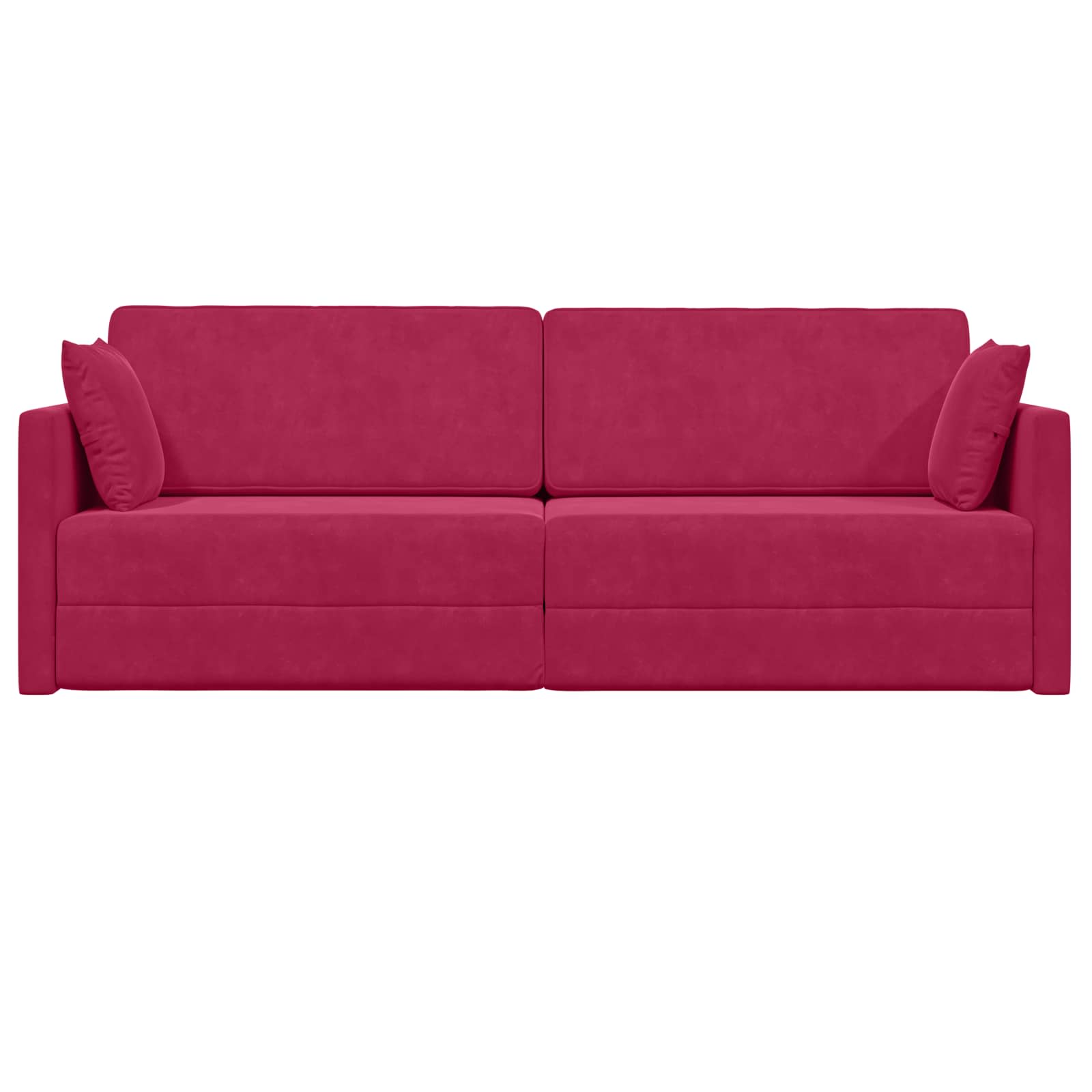 vidaXL Sofa podłogowa z funkcją spania Czerwone wino 213 x 70 x 77 cm