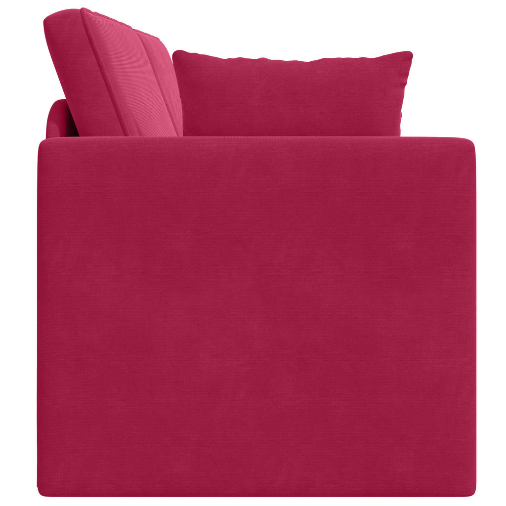 vidaXL Sofa podłogowa z funkcją spania Czerwone wino 213 x 70 x 77 cm