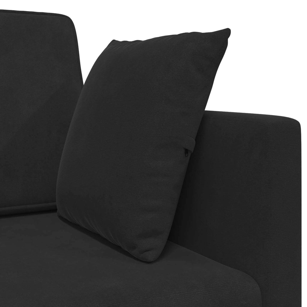 vidaXL Sofa podłogowa z funkcją spania Czarny 213 x 70 x 77 cm Aksamit