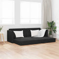 vidaXL Sofa podłogowa z funkcją spania Czarny 213 x 70 x 77 cm Aksamit
