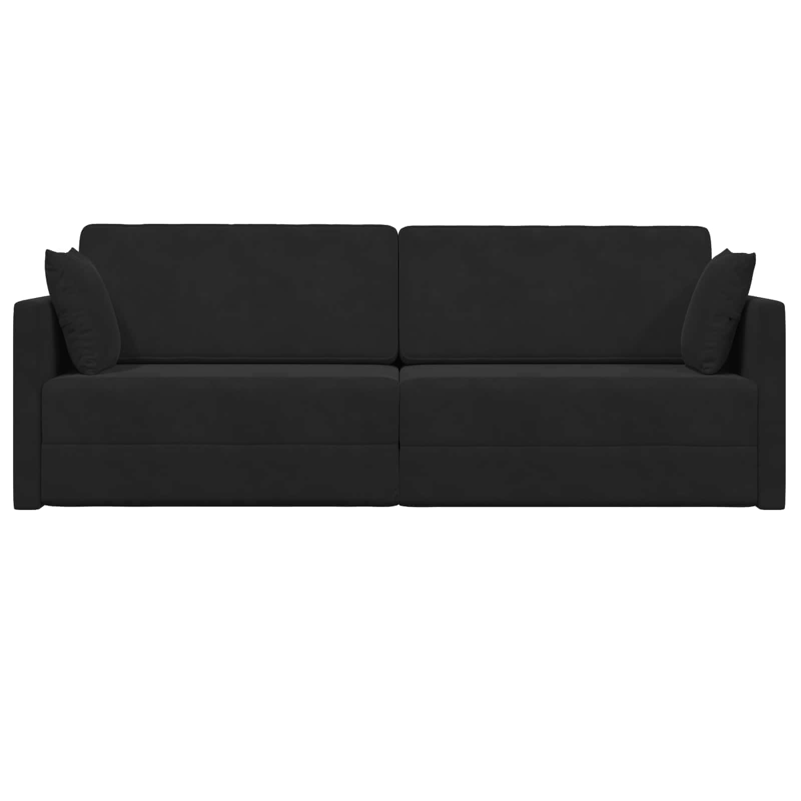 vidaXL Sofa podłogowa z funkcją spania Czarny 213 x 70 x 77 cm Aksamit