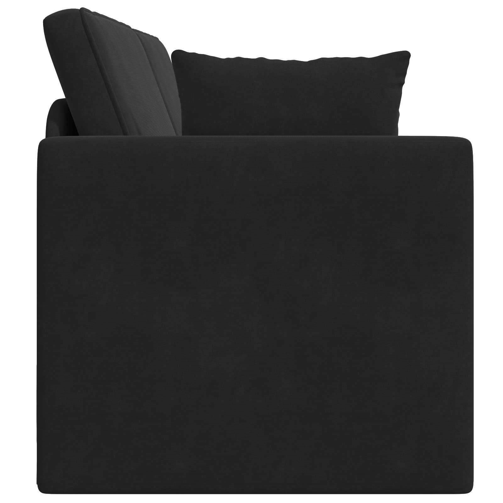 vidaXL Sofa podłogowa z funkcją spania Czarny 213 x 70 x 77 cm Aksamit